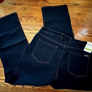 Eddie Bauer Womens Size 16S Curvy Bootcut Dark Wash